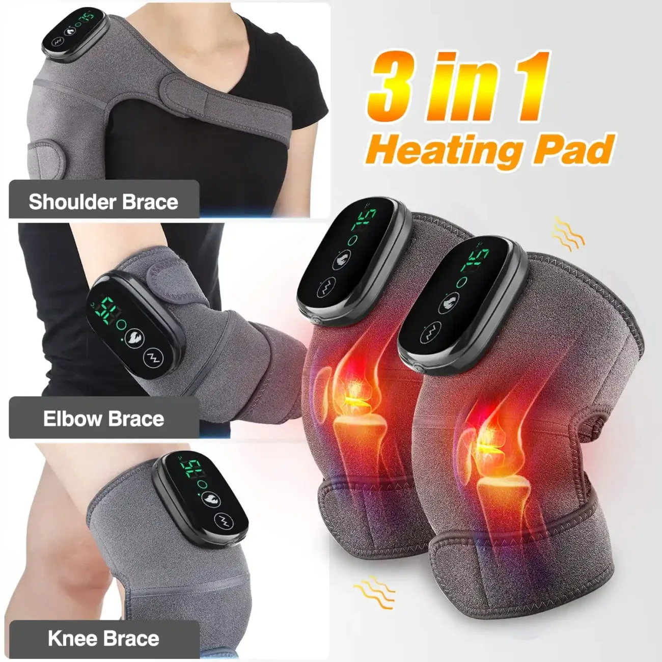 3-in-1 Shoulder, Elbow and Knee Massager