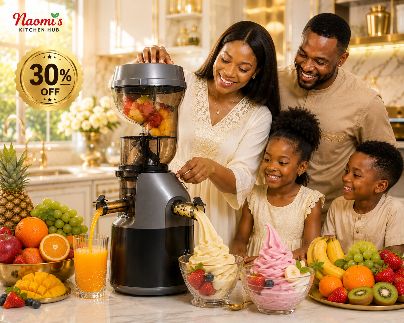 2-in-1 Juicer and Ice Cream Maker